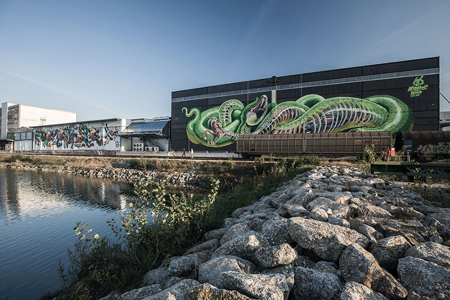 Der Mural Harbor - Europas größte Outdoor-Graffiti-Galerie